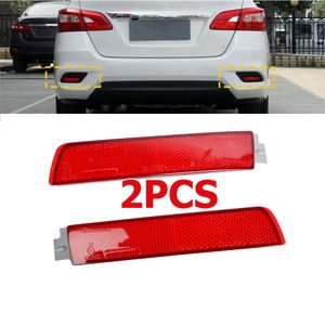 Nissan Sentra 2013-2018 için 2 adet Araba Arka Tampon Reflektör 265655C000 Sol + Sağ Kırmızı Lens