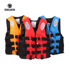Life Vest Buoy S -XXXL Life Jacket for Adult Children with Pipe Outdoor Swimming Boating Skiing Driving Vest Survival Suit Polyester 230503