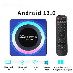 X88 PRO 13 Smart TV Box Android 13 TV Box 8K HD WIFI6 Телеприставка BT5.0 RK3528 Четырехъядерный процессор 64 бит Cortex-A53 Mali450