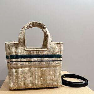 Fashion Straw Totes Bag Women Designer Bags Handbag Casual Embroidery Shopping Tote