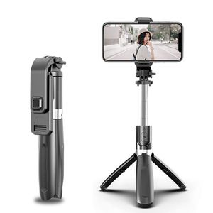 L02 Selfie Stick Telefon Tutucusu Monopod Bluetooth Tripod, Perakende Kutusu ile Cep Telefonu için Kablosuz Uzaktan Deklanşör ile Katlanabilir DHL FedEx