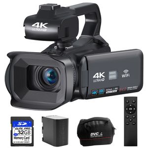 IP -камеры 4K Video Camera 64MP Commorder для YouTube Live Stream rotate 4.0 