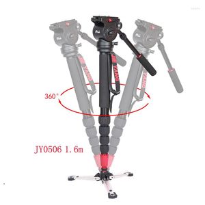 Tripodlar DHL Progo Jieyang JY0506 JY0506B Alüminyum Alaşım Monopod Video Kamera Tripod Kafa Taşıma Çantası Toptan