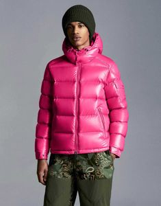 Tasarımcı Erkekler Ceketler Down Ceket Pembe Küfür Ceket Kış Sıcak hırka kaplama Yastıklı Dış Giyim Moda Fransız Marka Cep Zipper Dekorasyon Katlar Çıkarılabilir