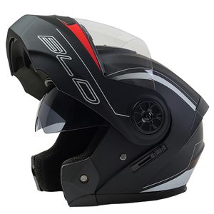 Skates Helmets BLD Modular Dual Lens Motorcycle Helmet Safety Downhill Flip Up Helmets Professional Motocross Racing Full Face Casco Moto 230505