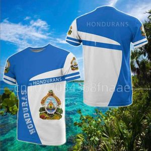 Erkek T Shirt Bahar Ve Yaz Honduras T-shirt Bayrak Büyük Boy Gömlek Kısa Kollu Tee Rahat Moda Streetwear Bluz