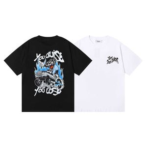 Tasarımcı Moda Giyim Tees Tshirt küçük Trendy Trapstar Çılgın Kamyon Baskı Çift İplik Saf Pamuk Ins Erkek Kadın Kısa Kollu TişörtStreetwear Tops