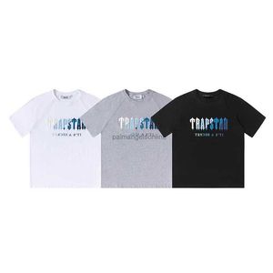 Tasarımcı Moda Giyim Tees Tshirt Trapstar Beyaz Mavi Havlu Nakış Yaz Basit Modaya Uygun Yeni Gençlik Kısa Kollu Şort SetCasual Cotton Streetwear To