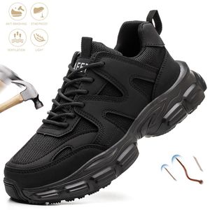 Güvenlik Ayakkabıları Yeni İş Botları Kadın Yıkılamaz Çelik Tip Nefes Alabilir Güvenlik Ayakları Delinme-Koşullu İnşaat Giyim Giyim Dayanıklı Sabah 230505