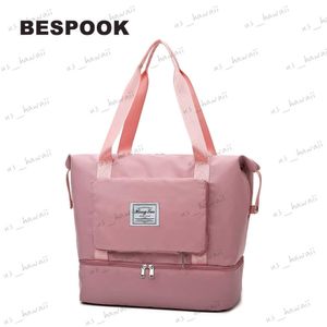 Duffel Torbalar Kadınlar için ayakkabı bölmesi ile büyük kapasiteli katlanabilir seyahat çantaları çok fonksiyonlu büyük duffle su geçirmez katlanır tote tote t230505