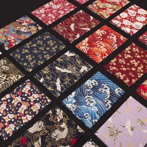 Kumaş 5pcs Japon kumaş kiraz çiçeği bronzlaşma pamuk kumaş için cora kimono cheongsam diy özel çanta takı patchwork p230506