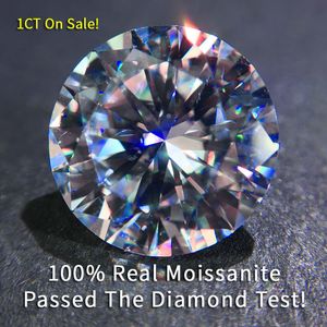 Свободные бриллианты Большая продажа настоящая мойассанитовая камень 1ct 65mm Color de vvs1 3ex Cut Loak Diamond Stone Ohlosale Moissanite для кольца 230505