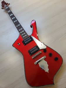 Elektro gitar iceman 6strings kırmızı gül ahşap klavye desteği Customizatioon freeshippings