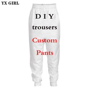Calças 3d impressão diy design personalizado calças das mulheres dos homens hip hop joggers calças transporte da gota atacadistas fornecedores para drop shipper
