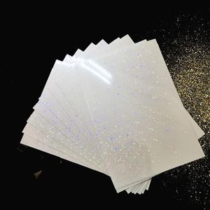 Бумага 210 x 297 мм голографические маленькие пять звезд Фольга Клейт Клейт Склетка