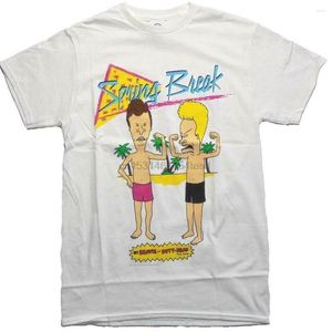 Erkek Tişörtleri Beavis ve Butthead Bahar Tatili Tee Kısa Kollu Hip Hop Gömlek Top T-Shirt Hipster Serin O Boyun Üstleri