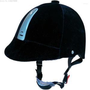 Capacetes de motocicleta Black Velvet Horse Back Riding Helmet Racing Men Women Summer Equestrian Supplies Hat