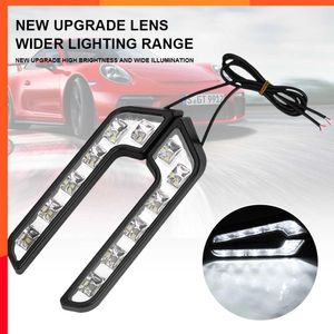 Yeni LED ampul otomatik LED esnek silikon LED gündüz çalışma lambası 6led lens DC 12V beyaz kafa lambası far park sis lambası