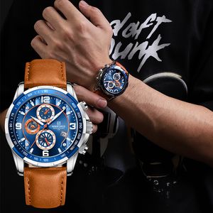 Начатые часы другие товары Top Brand Luxury Naviforce 100% Оригинальные модные часы для мужчин многофункциональный спортивный водонепроницаемые жилые часы Man Clock 230506