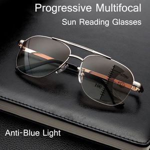 Reading Glasses Sun Multi-focal Progressive Men Women Anti Blue Ray Presbyopic Computer Optical Far Near Eyeglass 230508