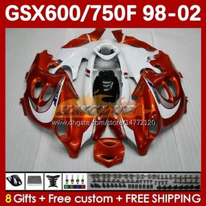 Suzuki Katana için Gövde GSX600F GSXF600 GSXF750 GSXF 600 750 CC 98 99 01 02 169NO.5 600cc 750cc GSX750F GSXF-600 GSXF-750f 1998 1998 1998 1999 1999 2000 2001 2002 Bitirme Beyaz Portakal