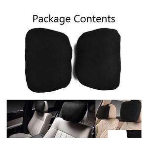 Seat Cushions 1Pair Car Headrest Maybach Design S Class Super Soft Pillow For Benz Adjustable Neck Rest Accessories Drop Delivery Mo Dhbnr