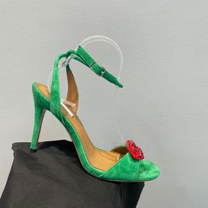 Elmas kadın giyim tasarımcısı sandalet moda kırmızı dudaklar gerçek deri yüksek topuklu ayakkabılar 8cm lüks parti düğün bir satır elbise ayakkabıları 35-42