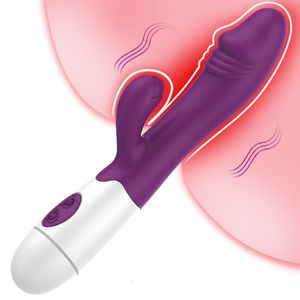 Вибраторы силиконовый дилдо вибратор для женщин влагалище массаж G Spot Rabbit Anal Pussy Stivuctor Sexo Toys для взрослых женщин секс -магазин 230508