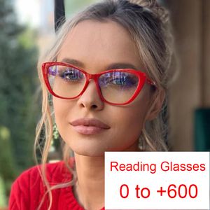 Reading Glasses Retro Cat Eye Blue Filter Anti Eyeglasses Magnifying Bifocal 0~6.0 Diopter Elders Phone Computer 230508