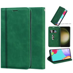 Multifunctional Leather Phone Case with Magnetic Wallet for iPhone 14/13/12/11 Pro/Max/XR/XS/5/5S/6/6S/7/8 Plus - Card Slots Business Pure Color Leather Case