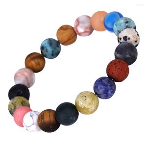 Cazibe bilezikler güneş sistemi bilezik taş kadın çok renkli boncuk evren bileklik sekiz gezegen el süsü takı moda