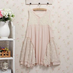 Vestidos casuais Mori Girl Girl Lace Sweet Ruffles Dress Flare Dress Princesa Lolita Gothic Summer Vestido hippie boho feminino