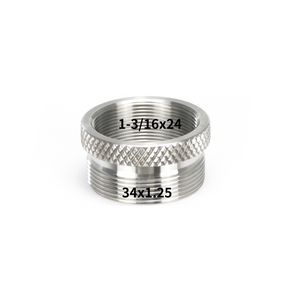 Нержавеющая сталь M34x1,25 до 1-3/16x24 (1.1875x24) Адаптерное кольцо QD Конвертор для 1,45x7 дюймового фильтра для очистки трубки растворителя растворителя