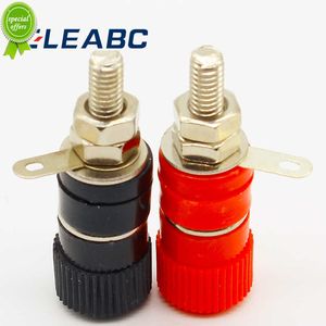 New High Quality 1 pair (RED + BLACK) Amplifier Terminal Binding Post Banana Plug Jack Panel mount connector