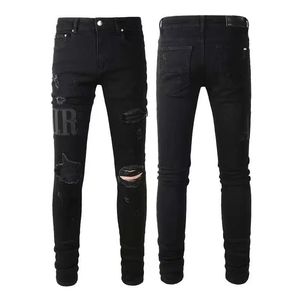 Парижский стиль, модные мужские джинсы, простые летние легкие джинсовые брюки, дизайнерские большие размеры, повседневные однотонные классические прямые джинсы для мужчин28-40