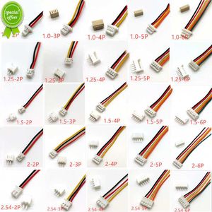New 10Sets SH1.0 JST1.25 ZH1.5 PH2.0 XH2.54 Connector Female+Male 2 3 4 5 6 7 8 9 10P Plug With Cable 10 20 30cm