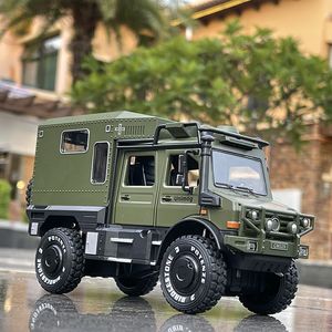 Diecast Model 1/28 Unimog U4000 сплав сплав с сплава на мотовой автомобиле.