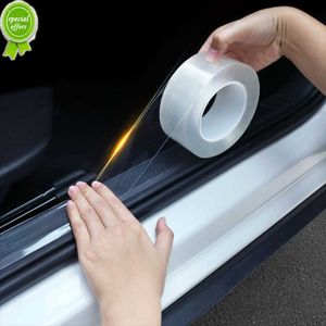 Vehicle Door Edge Guards, Nano Tape Anti-Collision Transparent Protective Film, Car Stickers with 8 Lighting Modes, Easy Install