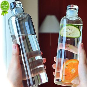 Пластиковая бутылка с водой с масштабированием по времени большие протекание простые бутылки с напитками на открытом воздухе спортивная водяная чашка для подъема