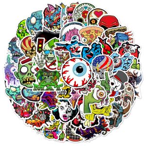 50pcs Waterproof Laptop Skull Horrible Stickers Gothic Rose Girl Phantom Terror Graffiti Patches Decals for Motorcycle Bicycle Luggage Skateboard Home Appliance