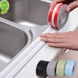 Yeni Banyo Duş Lavabo Banyo Sızdırmazlık Bandı Şerit Beyaz PVC Kendinden Yapışkanlı Su Geçirmez Duvar Sticker Banyo Mutfak için Kalafat Şerit