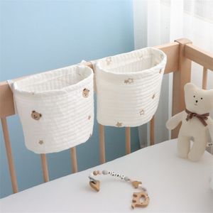s Bedside Storage Bag Baby Crib Organizer Hanging Bag for Dormitory Bed Bunk Hospital Bed Rails Book Toy Diaper Pockets Bed Holder 230510