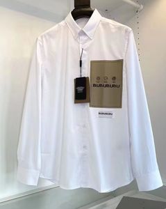 2024 Yüksek kaliteli tasarımcı erkek elbise gömlek resmi iş gömlekleri moda gündelik uzun kollu gömlek