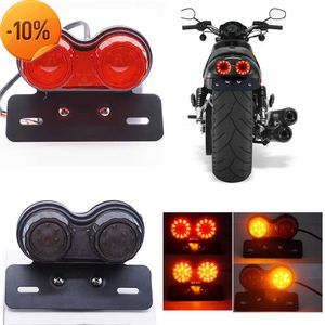 Yeni Universal 12V Motosiklet LED arka lamba motosiklet arka durdurma fren lambası plaka tutucu turna ışık lsindicators özel