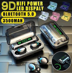 F9-5C F9-35 TWS Bluetooth 5.0 Kulaklık Şarj Edilebilir Akıllı Touch Kablosuz Kulaklıklar Mikroid IOS Cep Telefonu VS M10 F9-10 5 İÇİN MİKSİZ BAĞLANTI BAĞLANTI KURULU