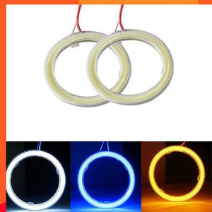 Yeni 1pcs Cob LED Far Melek Gözleri Ampul Halo Ring Lamba Araç Gündüz Çalışma Drl Sis Işığı DC 12V Stil Dekoratif Işıklar