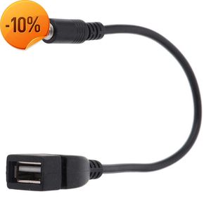 Новый 3,5 -миллиметровый аудио кабель Black Car Aux до USB -аудиокабрисма