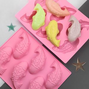 50pcs/lot koi balık silikon sabun kalıp el yapımı mum puding jöle köpüğü kek tatlı polimer kil ev dekor pişirme malzemeleri