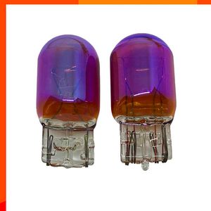 Yeni 40pcs T20 7443 7440 12V 21W Sidelight Araba Ampul Halojen lambası Uyarı Işığı Dönüş Otomatik Doğal Cam Diadem Chrome Amber 5000K