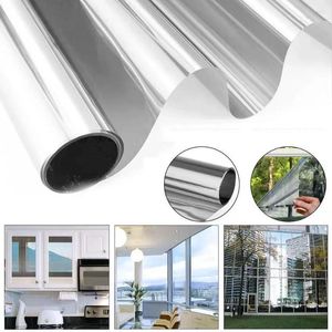 Window Stickers One Way Mirror Film 30CM PET Self-adhesive Reflective Solar Privacy Glass Tint Uv-proof Sticky